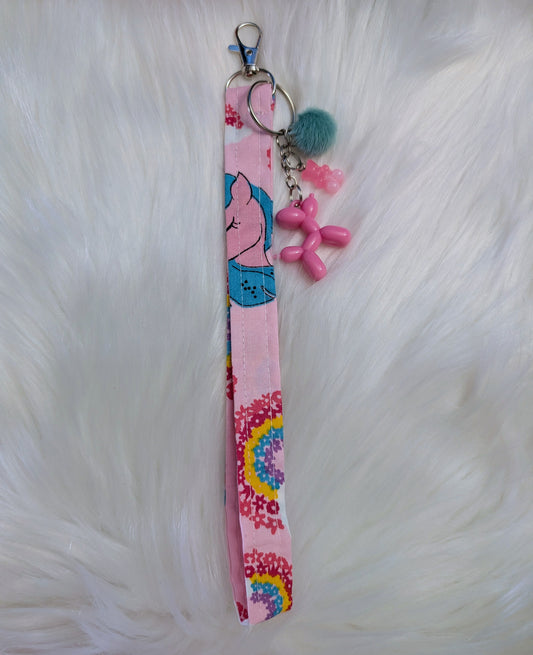 Porte-clés - CHIEN BALLON ROSE