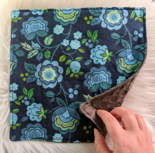Débarbouillette - FLEUR BLEUE